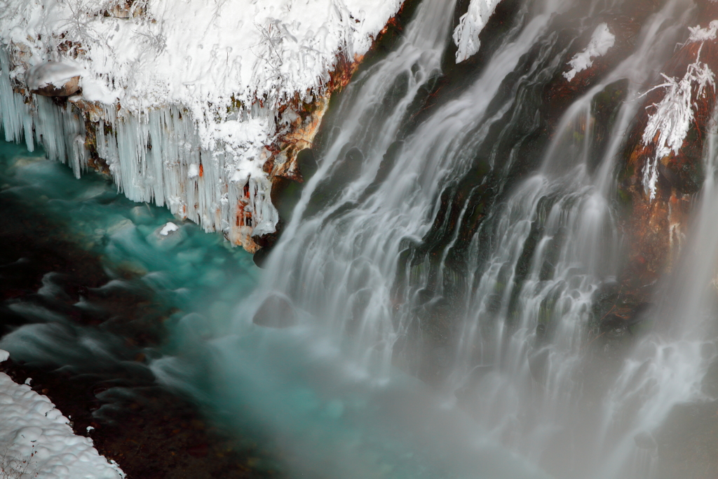 Shirahige Waterfall and Blue River