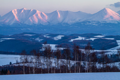 西日に輝くオプタテシケ山
