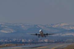 JAL554 Take off Asahikawa Airport