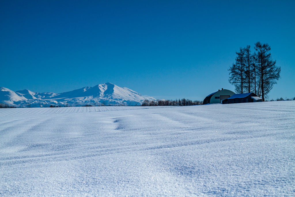 青空に山がくっきり