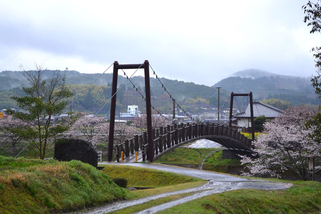 吊り橋。