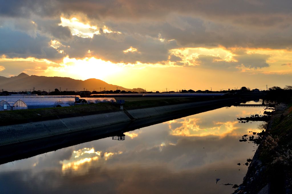 夕暮れ