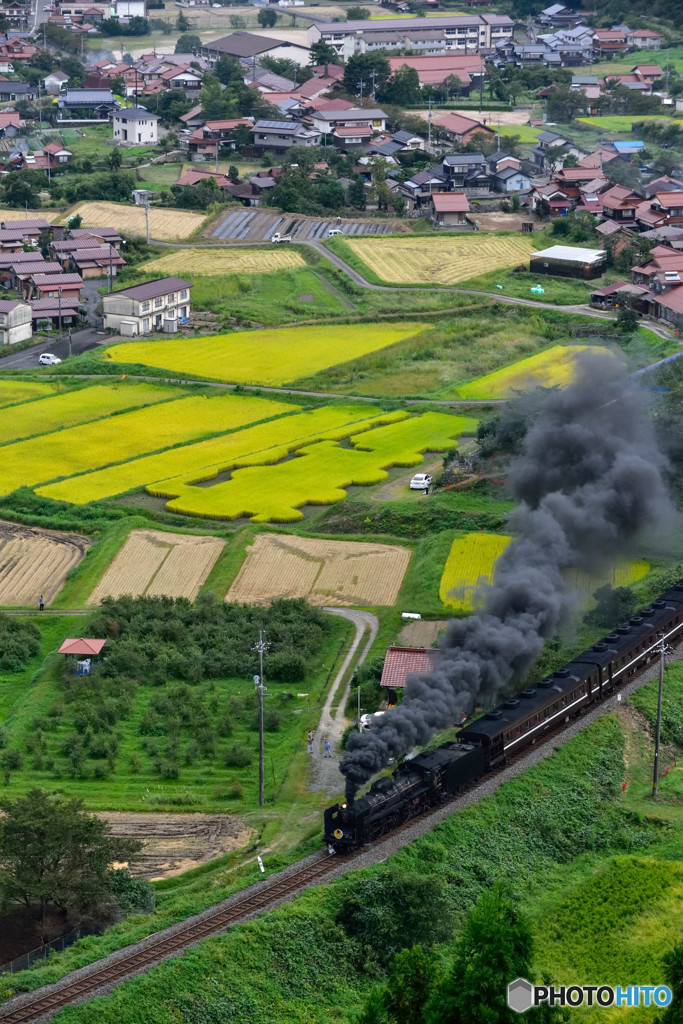 SLやまぐち津和野旧道俯瞰