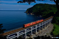 絶景山陰本線　惣郷川橋梁