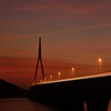 斜張橋夕景