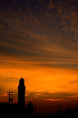 角島灯台の夕焼け