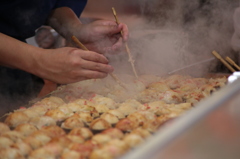 浅草寺の屋台のたこ焼き
