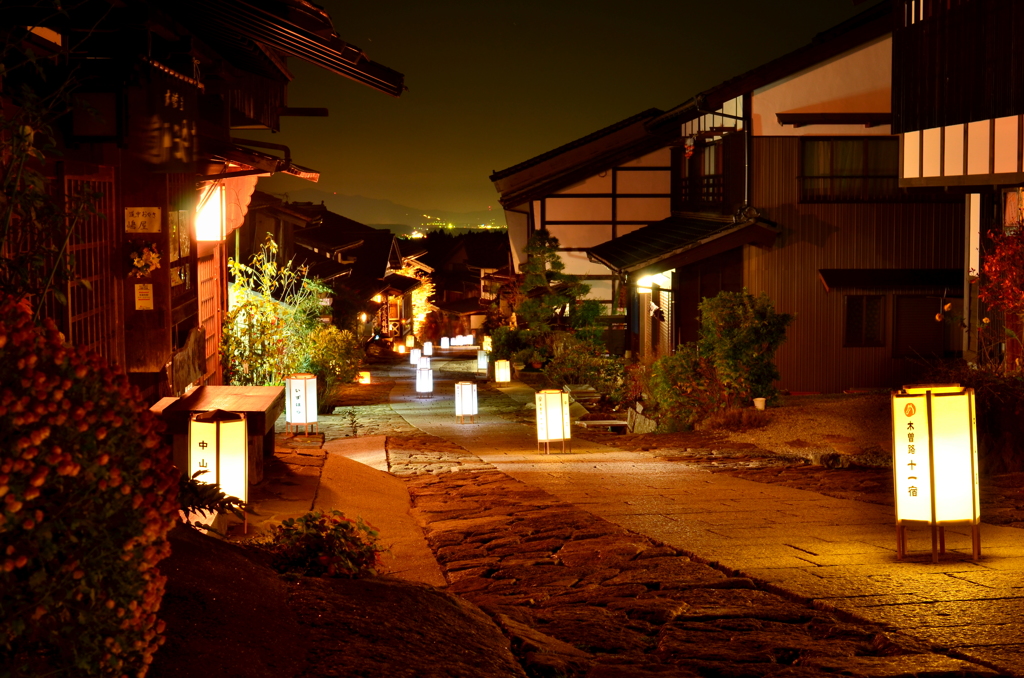 馬籠宿、秋の夜 02