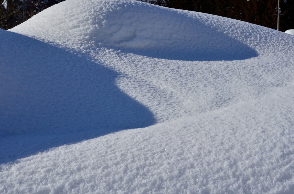 雪と影