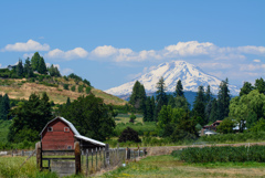 納屋のある風景 - Hood River