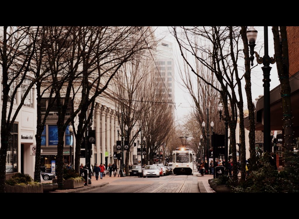 Trimet MAX in Downtown Portland