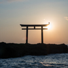 神磯鳥居と日の出（おまけ）