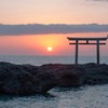 神磯鳥居と日の出(2)