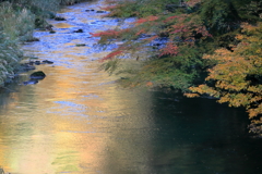 川面_紅葉反映