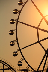 観覧車_夕日2