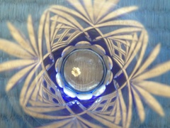 切子の底に桜