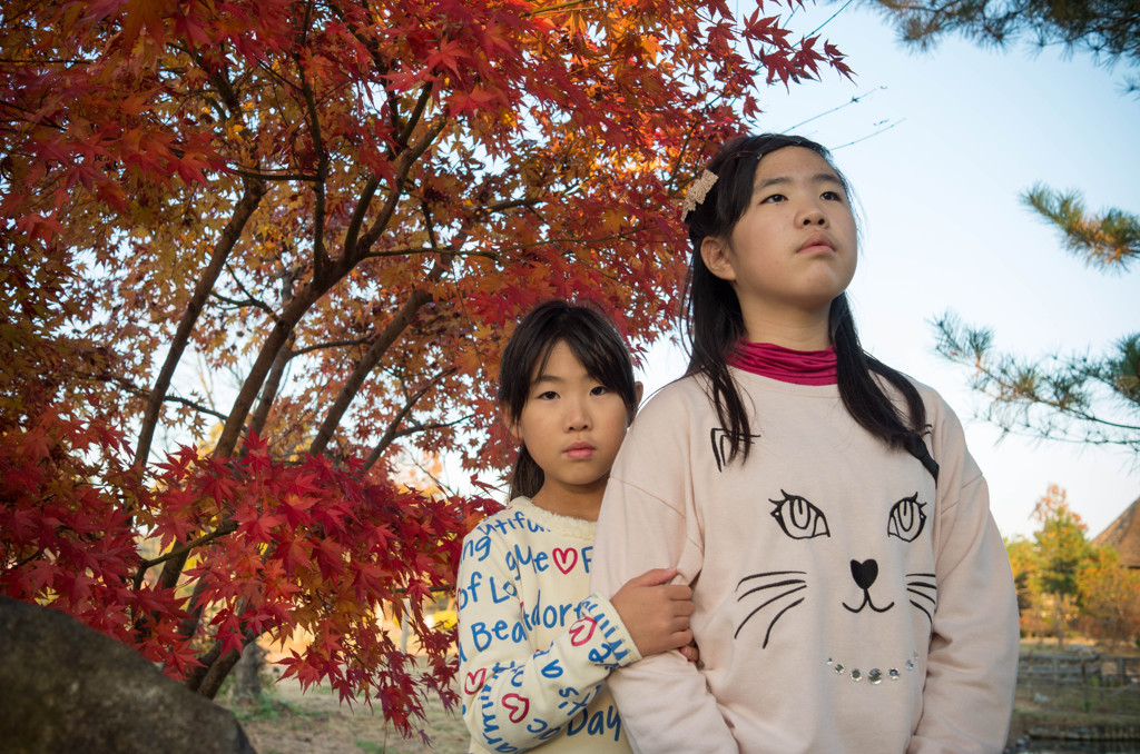 姉妹、紅葉