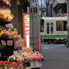 夕暮れの商店街