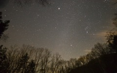 蓼科高原　冬の星空