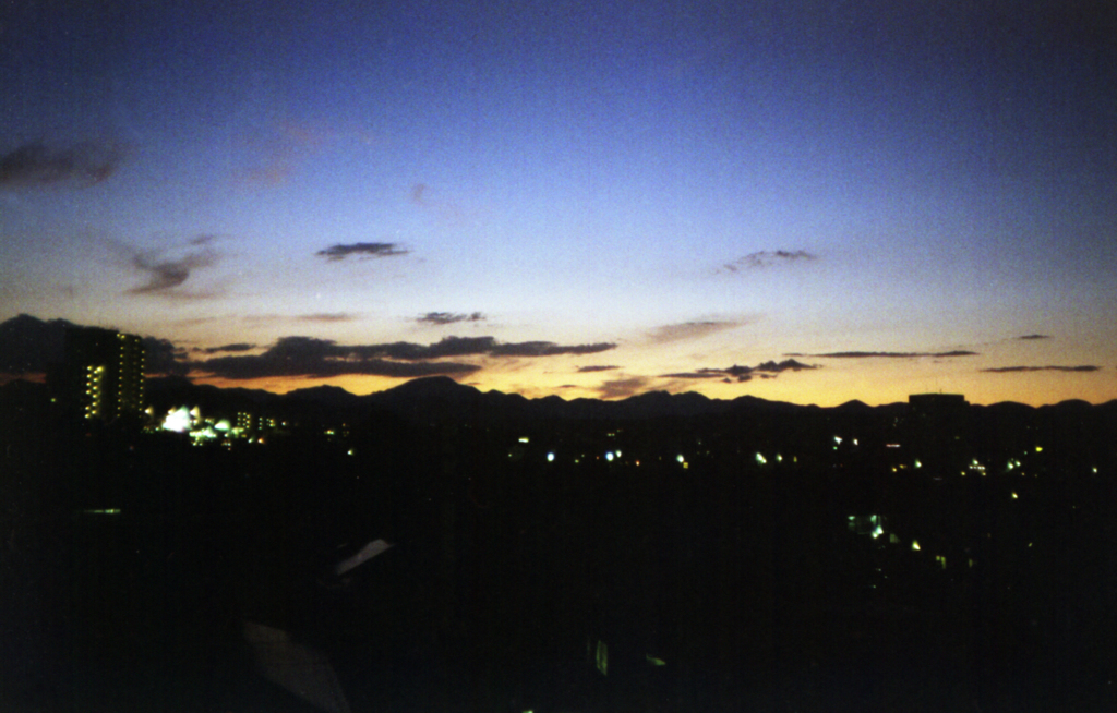 夕暮れ蔵王