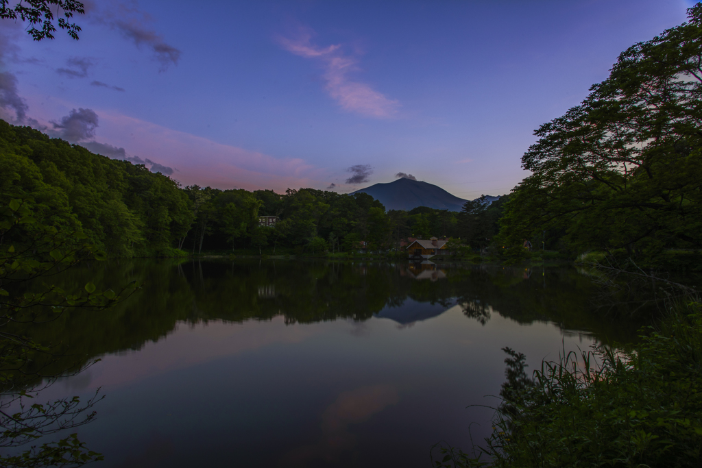 夕暮れの浅間山