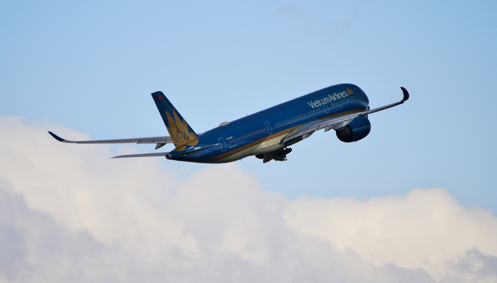 青い空と青い機体