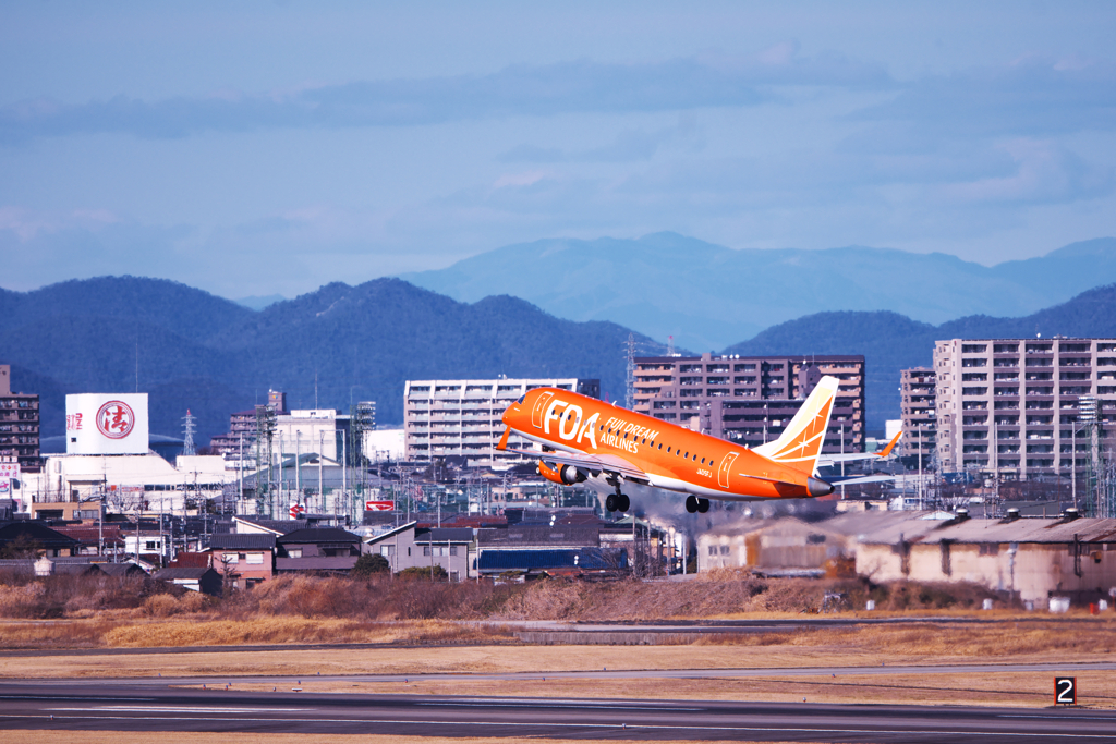 FDA5号機　名古屋空港離陸！