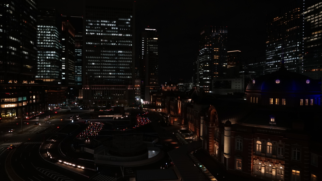 α7レビュー３ 東京駅夜景 HDROFF