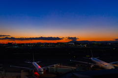 羽田空港と富士山