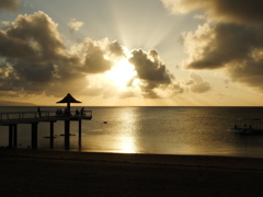 石垣 フサキビーチの夕陽