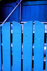 A blue gate