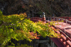 秋の神橋。