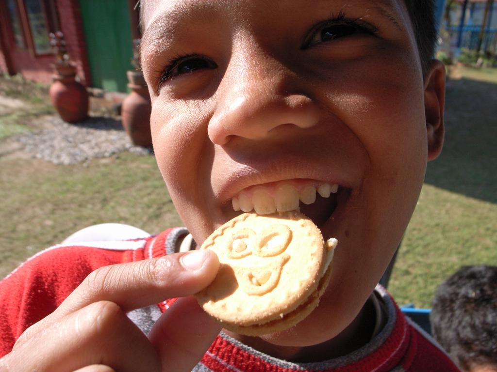 笑顔クッキーで笑顔