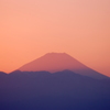 夕焼け色の富士山