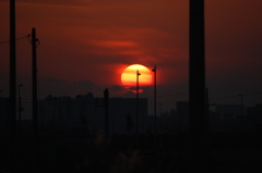 2014年最後の夕日