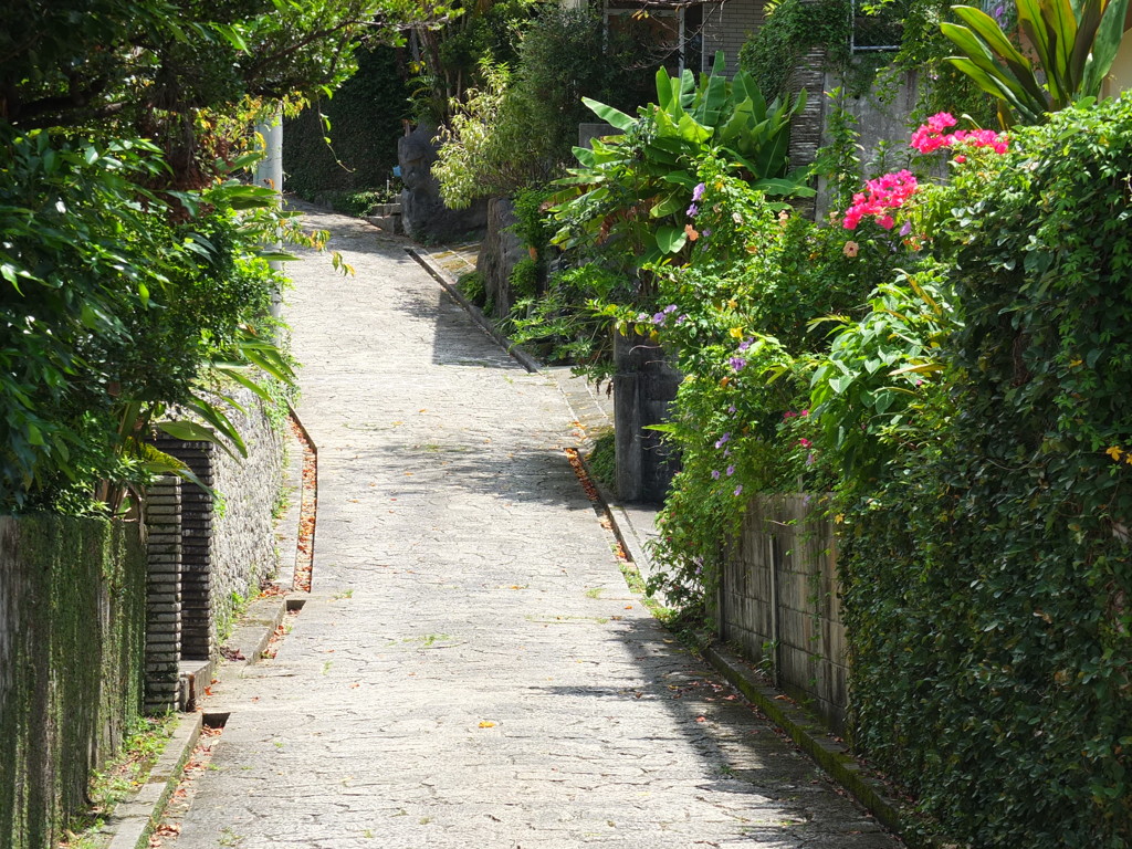 首里城近くの石畳道（沖縄）
