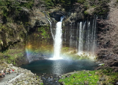 虹と白糸の滝