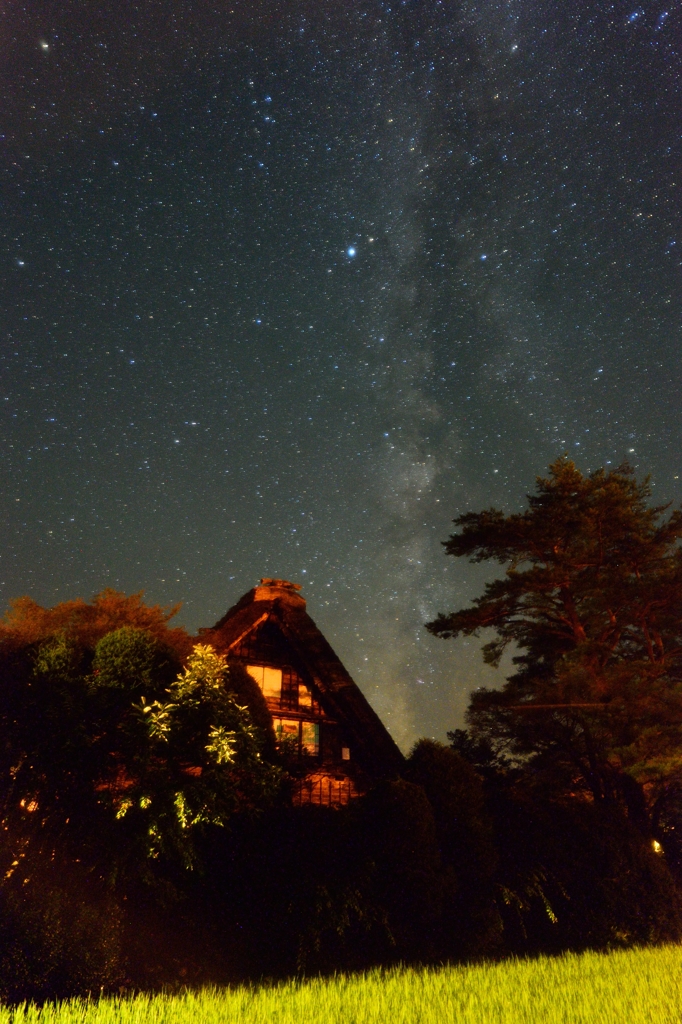 白川郷　夏の夜空　２　和田家