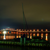 琵琶湖　夜の桟橋