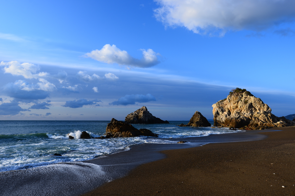 ある朝の海辺