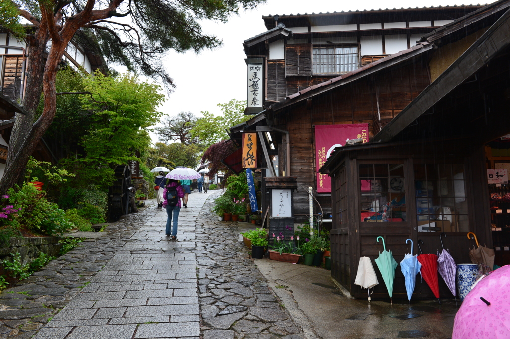 雨の馬籠