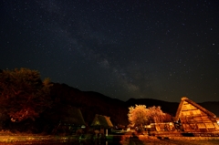 白川郷　和田家の夜空