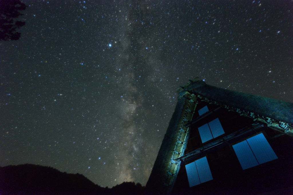 白川郷　夏の星空　１