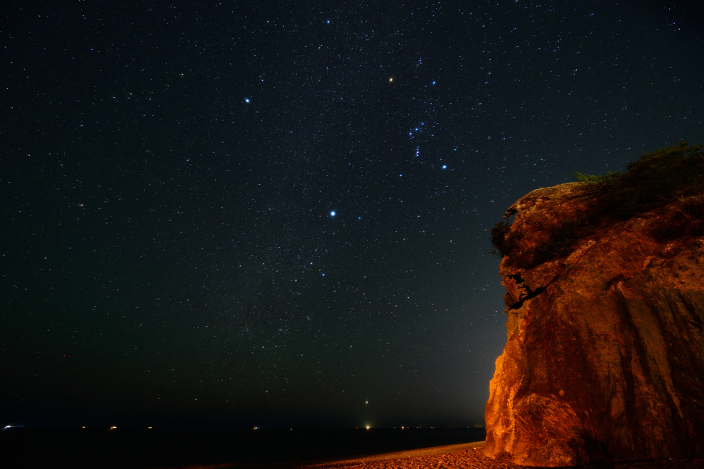 獅子岩の夜空