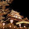 夜桜松江城