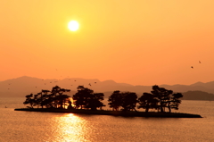 宍道湖の夕日