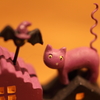 Violet Cat and Bat