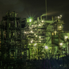 発電所夜景