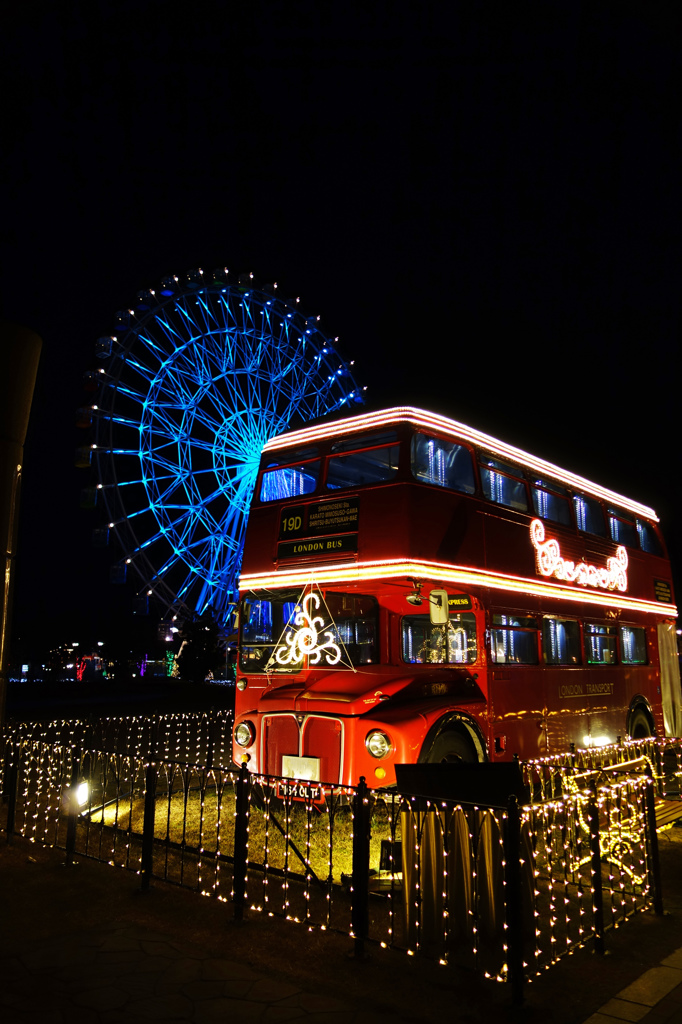 ロンドンバスと観覧車