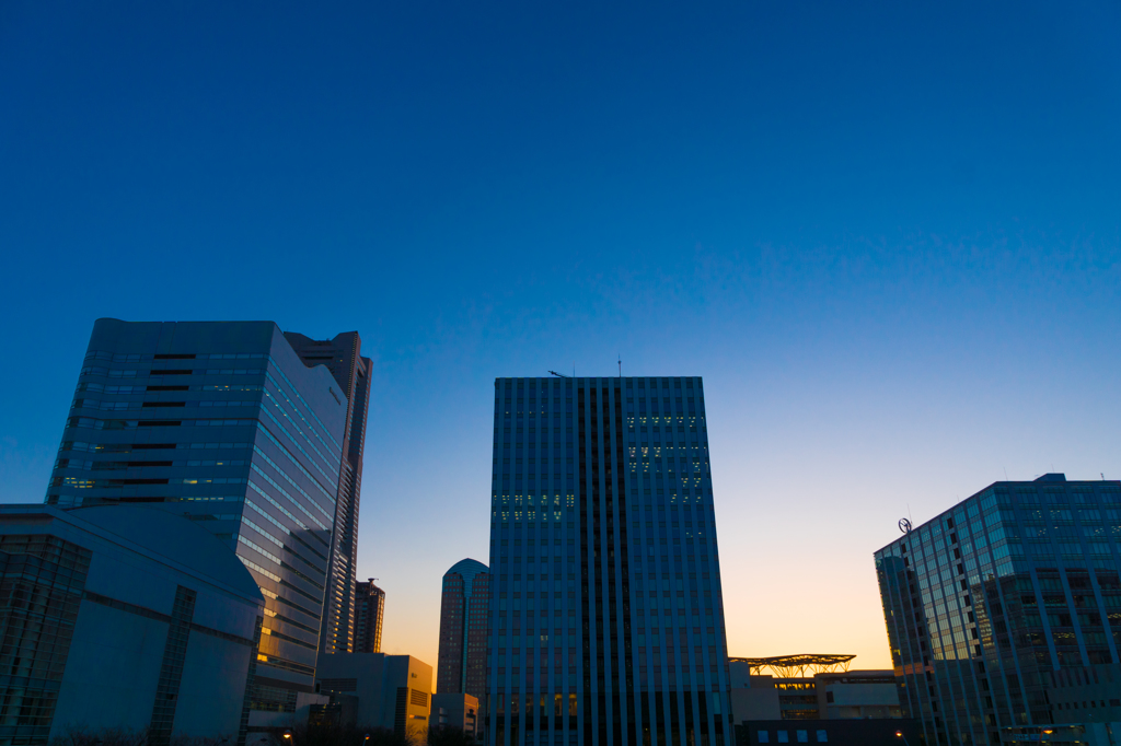 みなとみらい夕景